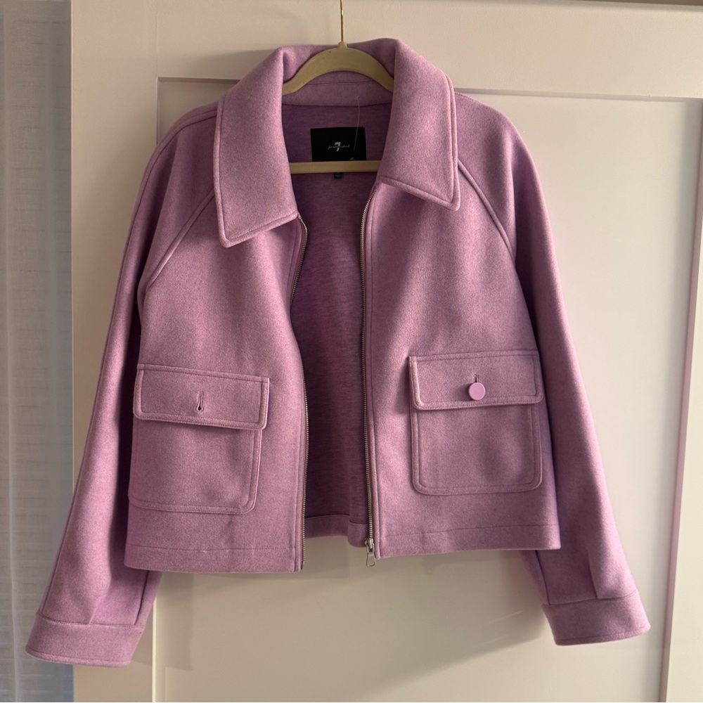 7 For All Mankind Purple Jacket Elegant and Versatile
